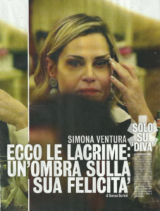 SIMONA VENTURA TRISTE: IN LACRIME A CENA CON GERÒ CARRARO