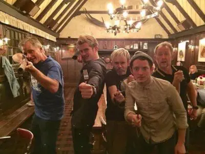 Orlando Bloom, Elijah Wood, Viggo Mortensen, Dominic Monaghan e Billy Boyd