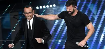 carlo conti - ricky Martin - sanremo 2017