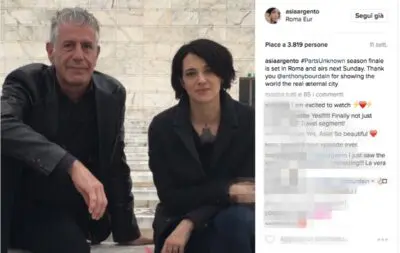 ASIA ARGENTO E ANTHONY BOURDAIN, È NATO UN AMORE?