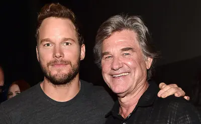 SAN DIEGO, CA - JULY 23: Actors Chris Pratt (L) and Kurt Russell from Marvel Studios "Guardians Of The Galaxy Vol. 2 attend the San Diego Comic-Con International 2016 Marvel Panel in Hall H on July 23, 2016 in San Diego, California. ©Marvel Studios 2016  (Photo by Alberto E. Rodriguez/Getty Images for Disney)