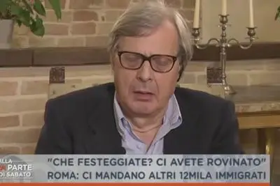 SGARBI-SHOW: SI ADDORMENTA DI BOTTO IN DIRETTA TV