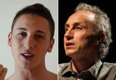 MARCO TRAVAGLIO E IL FIGLIO IN TV E IL WEB IMPAZZISCE MARCO TRAVAGLIO E IL FIGLIO IN TV E IL WEB IMPAZZISCE