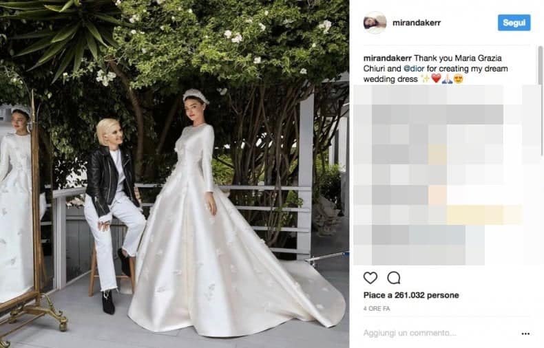 Per Miranda Kerr un abito da sposa Dior ispirato a Grace Kelly