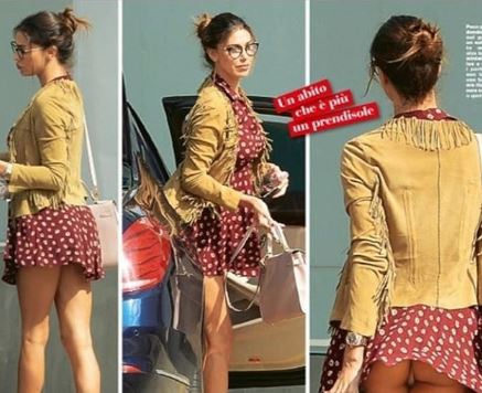 Belen Rodriguez, incidente sexy: lato B in mostra