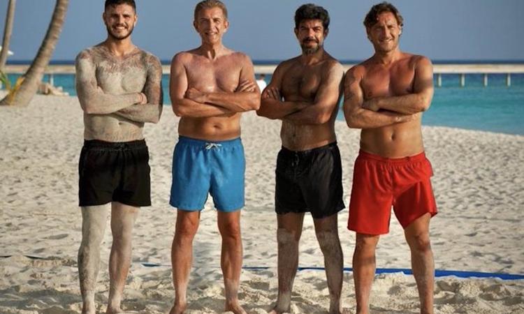 Icardi, Greggio, Favino e Totti: «I Fab Four». E la foto diventa virale