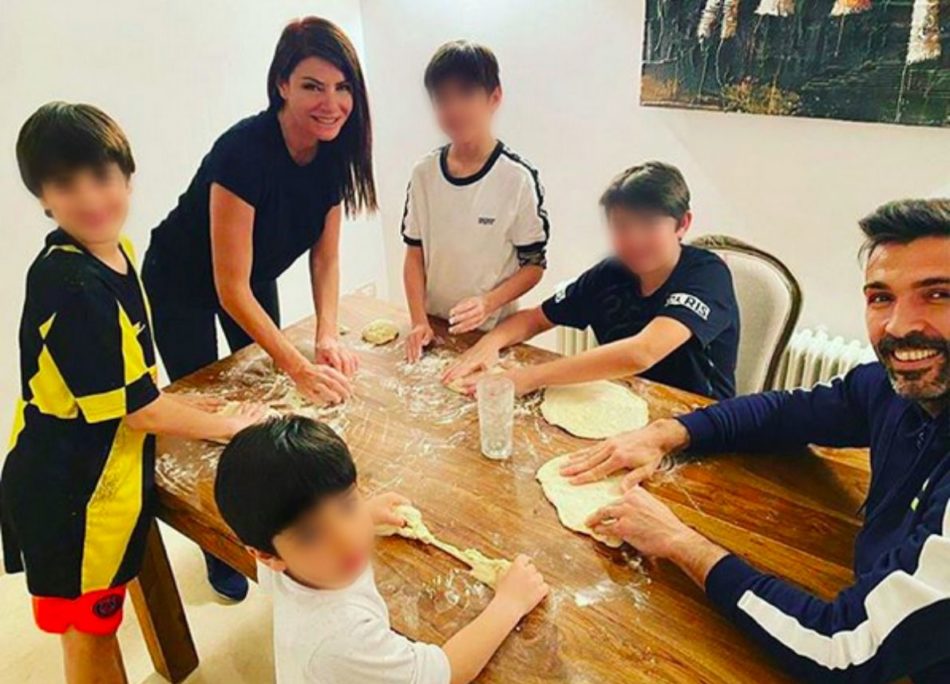 Ilaria D’Amico e Gigi Buffon, quarantena in famiglia allargata