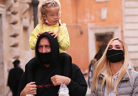 Ilary Blasi, Francesco Totti e la figlia Isabel: l’ultima uscita prima della quarantena