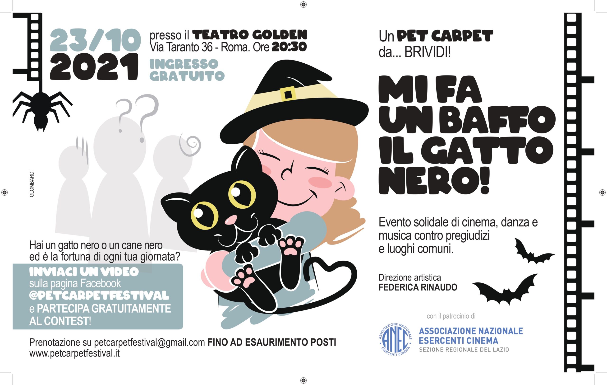 Roma, oggi sarà tempo dello spettacolo “Un Pet Carpet da brividi. Mi fa un baffo il gatto nero!” Roma, oggi sarà tempo dello spettacolo “Un Pet Carpet da brividi. Mi fa un baffo il gatto nero!”