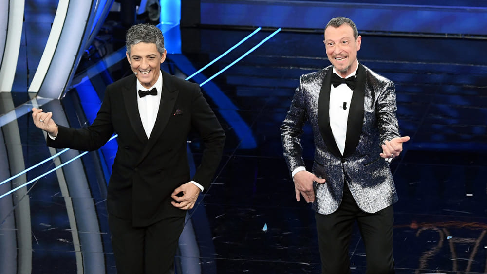 Fiorello è a Sanremo insieme a Checco Zalone e Amadues