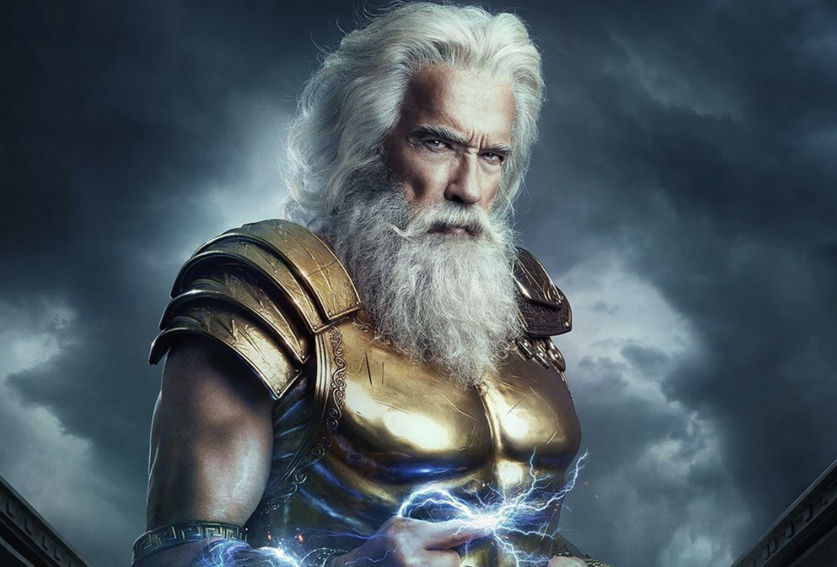 Schwarzenegger nell’Olimpo degli dei: sui social compare nei panni di Zeus, nuovo progetto in arrivo?