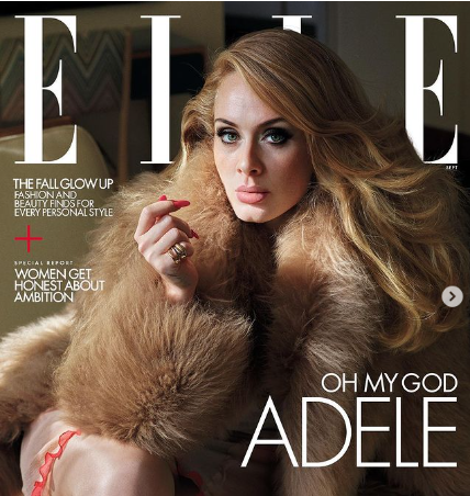 Adele posa per la cover di Elle US