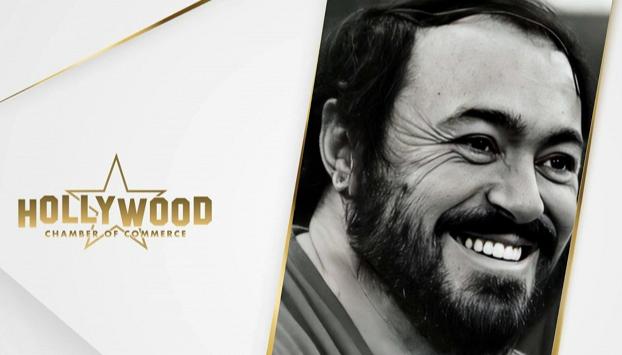 Luciano Pavarotti nella “Walk of fame” di Los Angeles