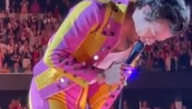 Harry Styles, che dolore! Colpito nelle parti basse da una bottiglia lanciata da un fan