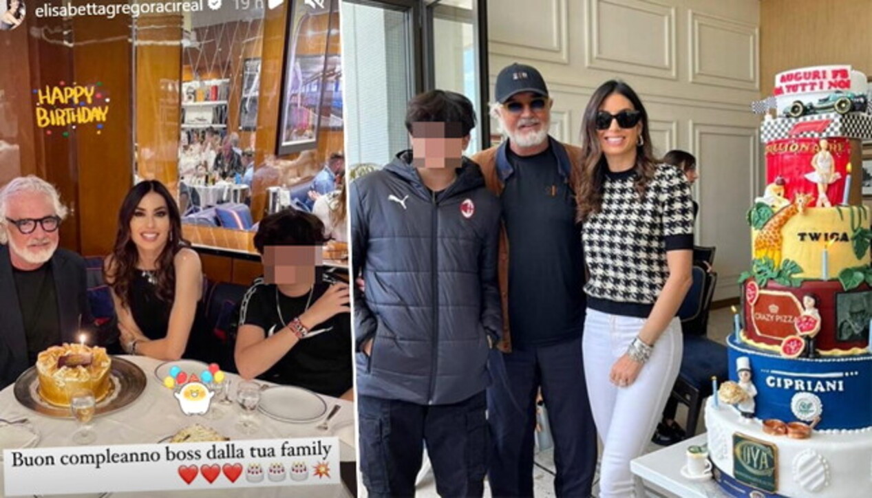 Flavio Briatore compie 73 anni, festa con Elisabetta Gregoraci
