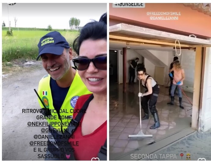 Nek continua a spalare fango, a Conselice arriva anche Laura Torrisi