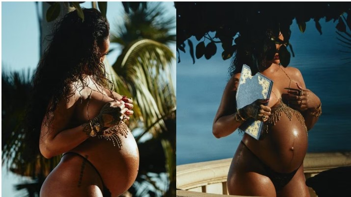Rihanna mamma a tutto tondo: ecco l’allattamento social con il pancione