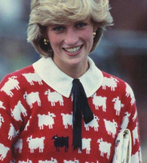Celebre maglione con la pecora nera di Lady Diana venduto all’asta a un milione di dollari