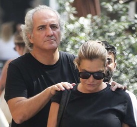 Simona Ventura, pranzo e coccole con Giovanni Terzi a Milano