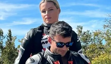 Michelle Hunziker in pista con Alessandro Carollo