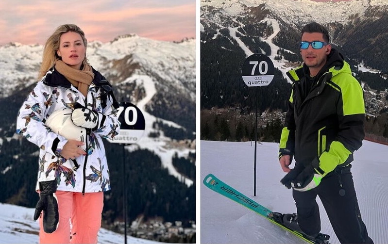 Michelle Hunziker e Alessandro Carollo amore su piste all’alba Michelle Hunziker e Alessandro Carollo amore su piste all’alba