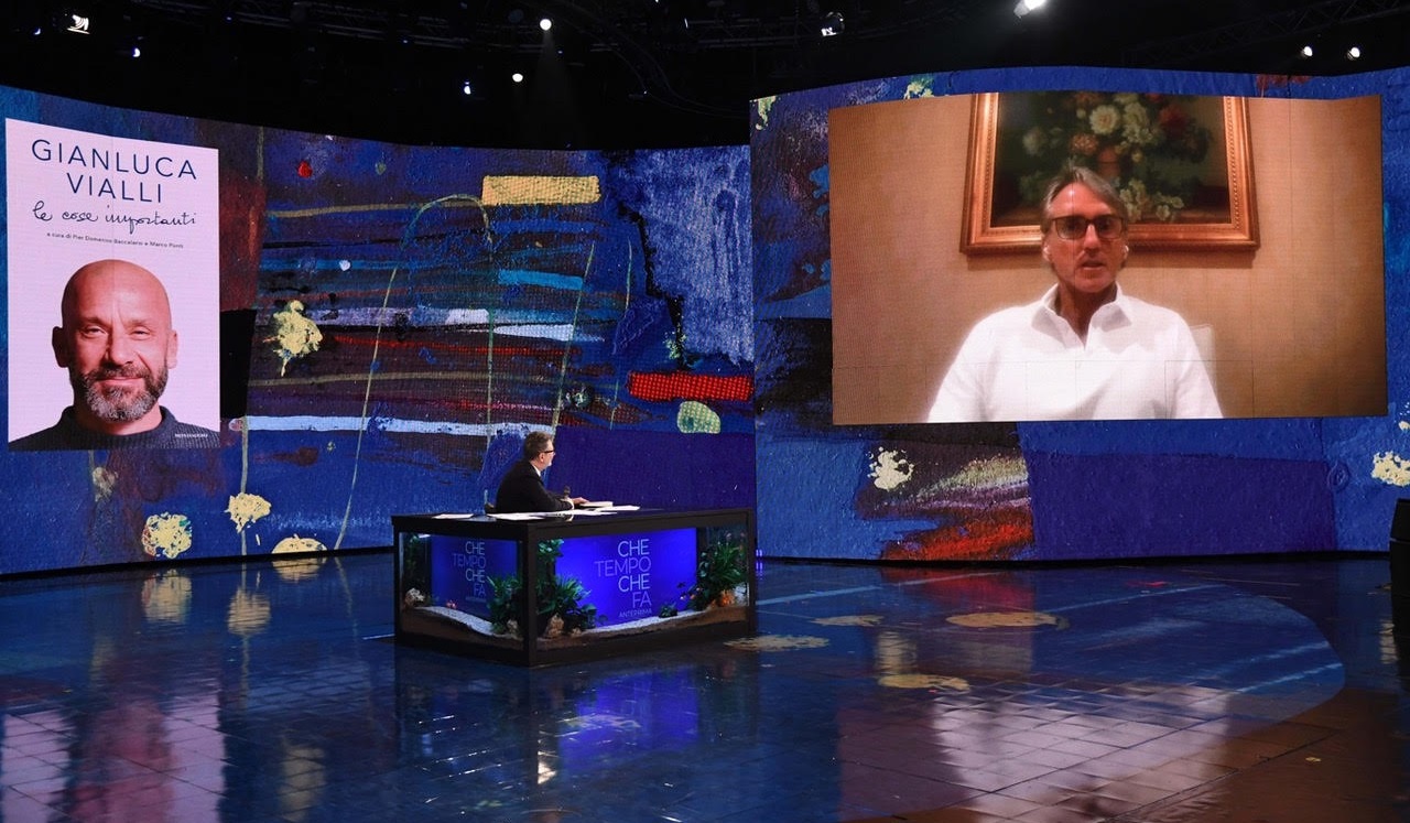 Nove_ Roberto Mancini a Che tempo che fa su Vialli, Sampdoria, Nazionale e Arabia Saudita