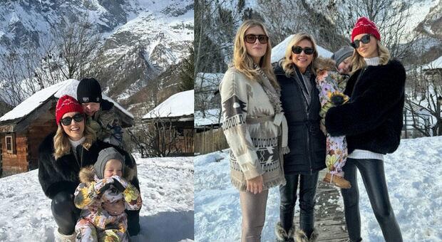 Chiara Ferragni in montagna con i figli, Fedez sembra non esserci Chiara Ferragni in montagna con i figli, Fedez sembra non esserci