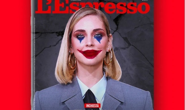 Chiara Ferragni diventa Joker sulla copertina de L’Espresso, Fedez la difende.
